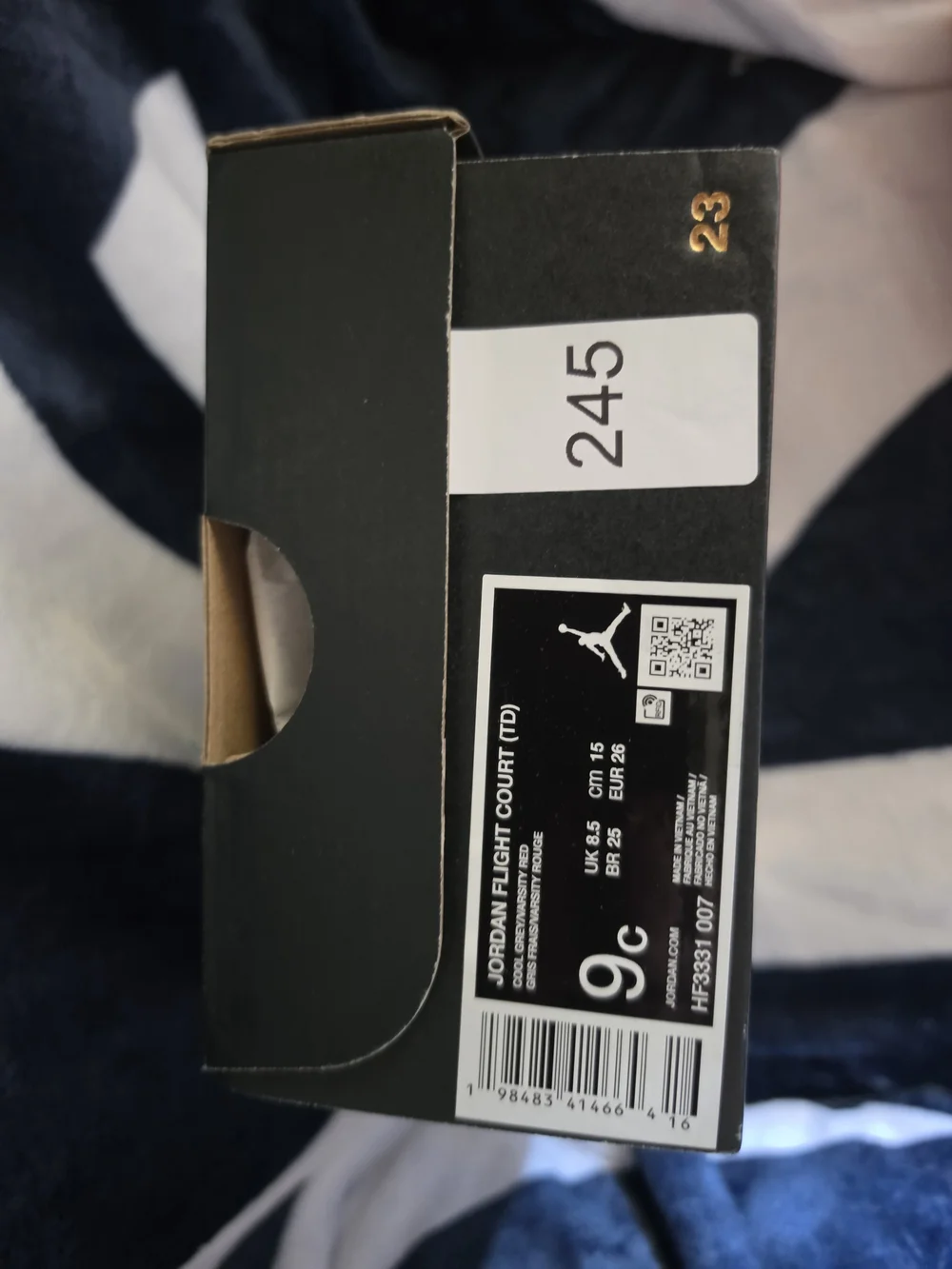 Jordan Black Shoe Box with Gold Accents